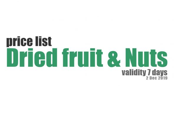 dried fruit and nuts price list