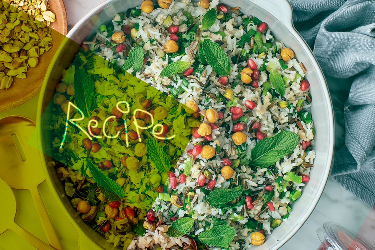 PERSIAN RICE WITH SAVORY PISTACHIO SAUCE